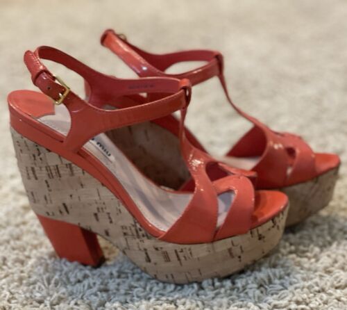 Miu Miu Leather Cork Wedge T-Straps Sandals Platforms Made in Italy Size 36.5 - Picture 10 of 10