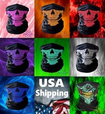 New Half Skull Face Motorcycle Bandana Balaclava Ski Biker Mask