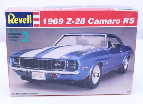NEU Revell 1969 Z28 Camaro RS Modellbausatz 1:25 Vintage 1990 Plastik 7457 Monogram CIB
