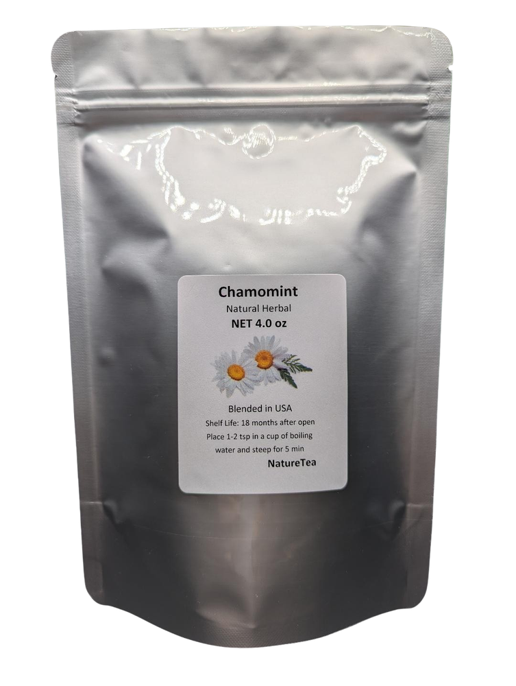 Chamomint Tea - Loose Leaf Herbal Tea Blend- By Nature Tea, Wild Crafted