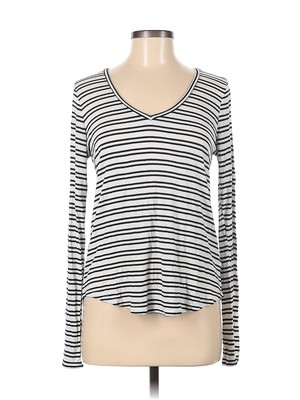 Aeropostale Women White Long Sleeve T 