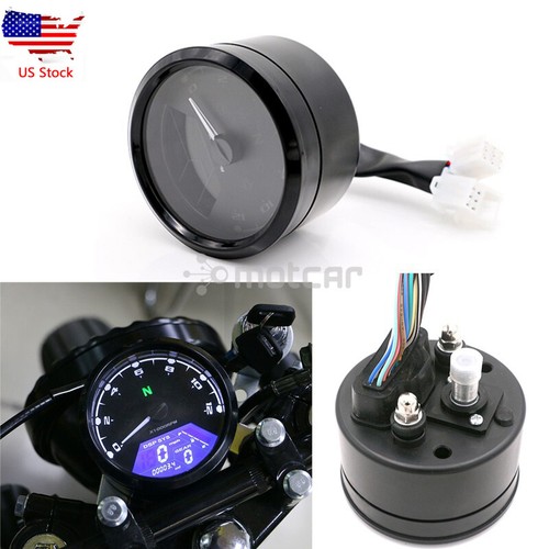 Velocímetro de señal LCD universal para motocicleta 12000 rpm tacómetro odómetro medidor - Imagen 3 de 9