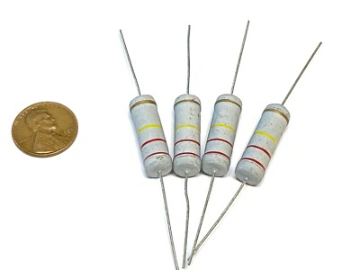 4 pack  5 watt 5% metal power oxide resistors carbon 200k ohm C54