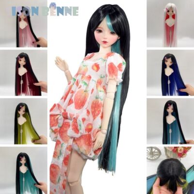 1/3 1/4 1/6 Doll Wig BJD Doll SD Long Straight Accessories