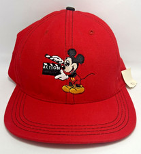 Vintage Mickey Mouse MGM Studios Goofys Hat Co Snapback Hat Cap Disney Red Black