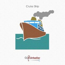 Cruise Ship Needlepoint Kit or Canvas