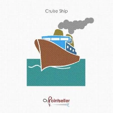 Cruise Ship Needlepoint Kit or Canvas