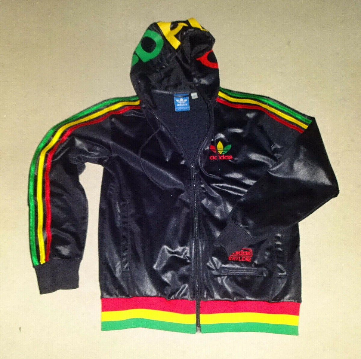 Felpa Adidas Chile 62 Rasta Genuine Adidas Chile 62 RASTA Hooded