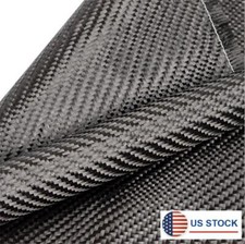 12" x 60" Inch Black Carbon Fiber Fabric Cloth 3K 220gsm 2x2 Twill Weave Fabrics