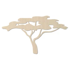 African Tree Laser Cut Out Wood Shape - Craft Supply - Wooden Cutout