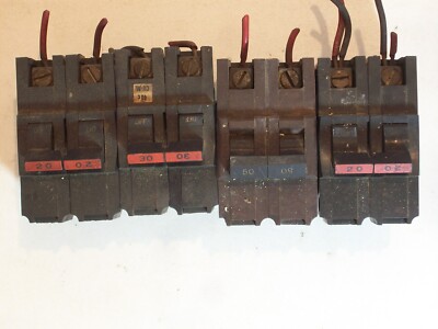 Electric CIRCUIT BREAKER TANDEM 20A 30A 50A LOT STAB LOK N2; NA-NI N12; NA18 M11