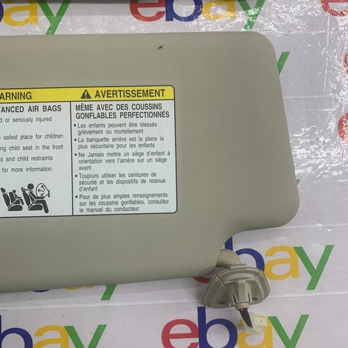 2008 - 2013 Nissan Rogue Sun Visor Pair Set Beige Vinyl Mirrors OEM 09 10 11 12 - Picture 9 of 14