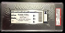 UNDER THE LIGHTS NOTRE DAME VS. MICHIGAN 1ST NIGHT GAME AT MICHIGAN TICKET PSA 