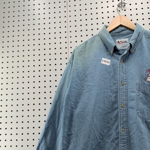 Chase Authentics Miller Light Nascar Rusty Wallace Demin Button Down Size Large - Picture 4 of 24