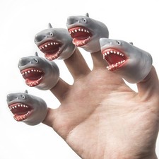 AQKILO Shark Finger Puppet Set, Ocean Animal Puppet Show Theater Props, Novel...