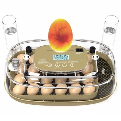 Extra-Large Egg Incubator with Automatic Turner & Water Refill for Chickens,