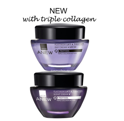 Avon Anew Platinum Set - Tages- & Nachtcreme NEU mit TRIPLE COLLAGEN Wirkung
