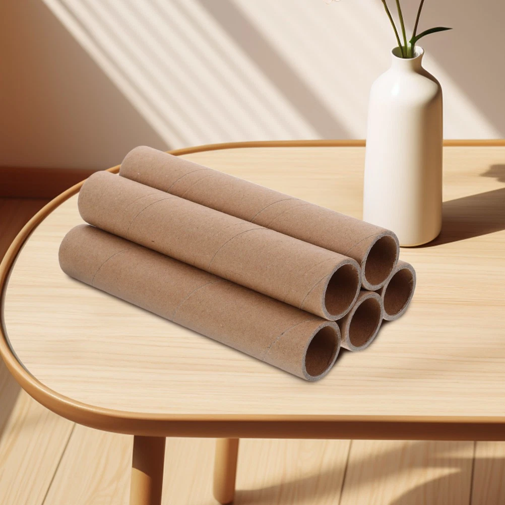 5Pcs Reusable Kraft Paperboard Tubes for DIY Lightweight Poster Storage Tube