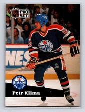 1991-92 Pro Set French - Petr Klima #72 Edmonton Oilers Hockey Card