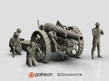 3d Models STL Format Digital   "British  ARTILLERY ww2   Howitzer Mark VI UK"