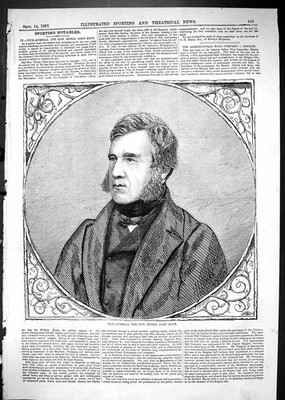 Original alter antiker Druck 1867 Portrait Vizeadmiral Hon. Henry John Rous 19.