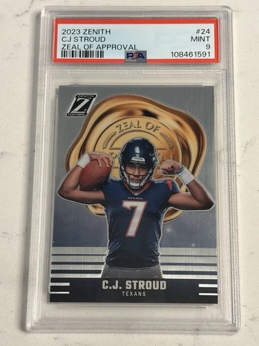 2023 Zenith C.J. Stroud Zeal Of Approval Rookie #24 PSA 9 MINT Houston Texans