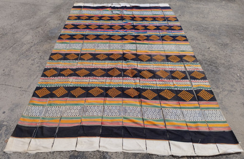 Vintage Handmade Traditional Epic African stripwoven Floor Rug Carpet 310x188 cm