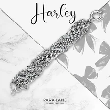 Park Lane HARLEY SILVER Multi-Strand Chain Bracelet Retail $110