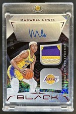 2023 Panini Black Maxwell Lewis Rookie Memorabilia Auto RC Patch Ruby FOTL #/15