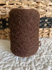 SOFT Brown BOUCLE Cone Peruvian Baby Alpaca/Merino/Nylon Yarn #3weight 250grams