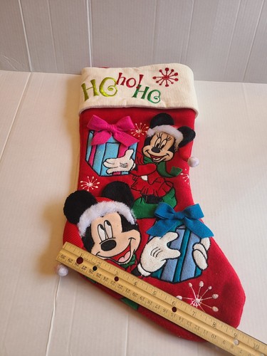 RARE DISNEY CHRISTMAS STOCKING 3D MICKEY & MINNIE MOUSE, Pre-owned - Bild 2 von 4