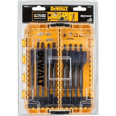 DeWalt Impact Flachholzbohrer Set 9-teilig 12-32 mm für Holz DT70800-QZ