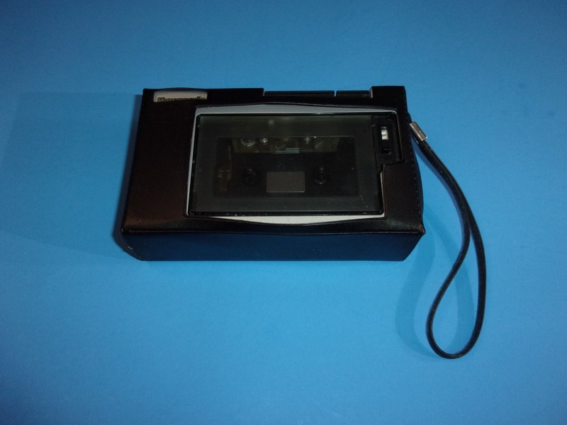 VINTAGE JAPAN PANASONIC CASSETTE PLAYER, WITH SIMULATED LEATHER CASE, RQ-212DAS