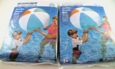 Lot of 2 BlueScape Jumbo Beach Ball over 2 FT Wide Inflated 25" Ages 3 New