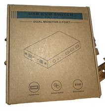 KVM HDMI Switch 3 USB 3.0 Hub 8K 60Hz  2 in 1 out, Dual monitor 2 port