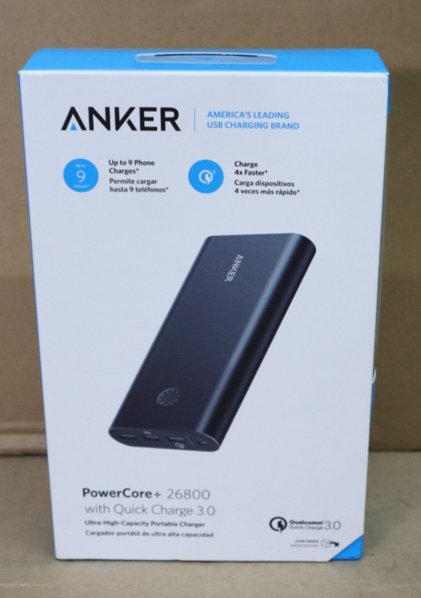 ANKER A1374 PowerCore+ 26800 mah Portable Charger with Qualcomm QC - Black