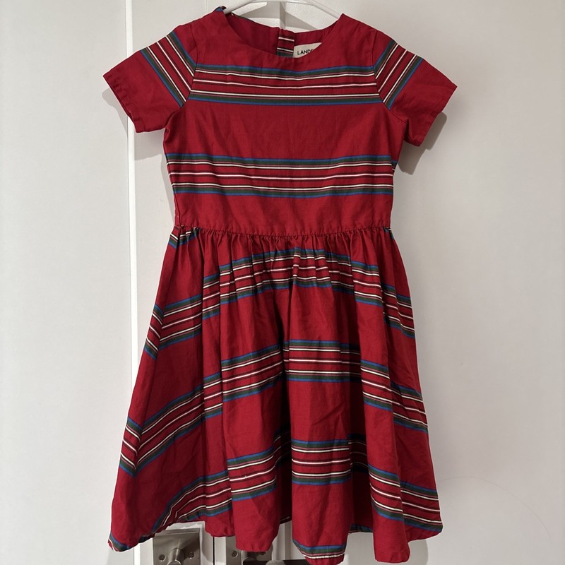 Lands’ End Size 7 Red Full Dress