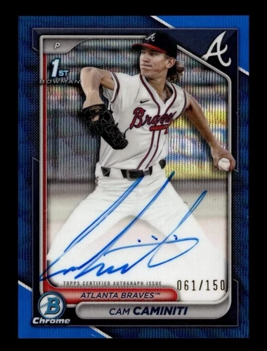 2024 Bowman Chrome Draft Blue Wave Cam Caminiti 1st ROOKIE AUTO /150🔥🔥🔥