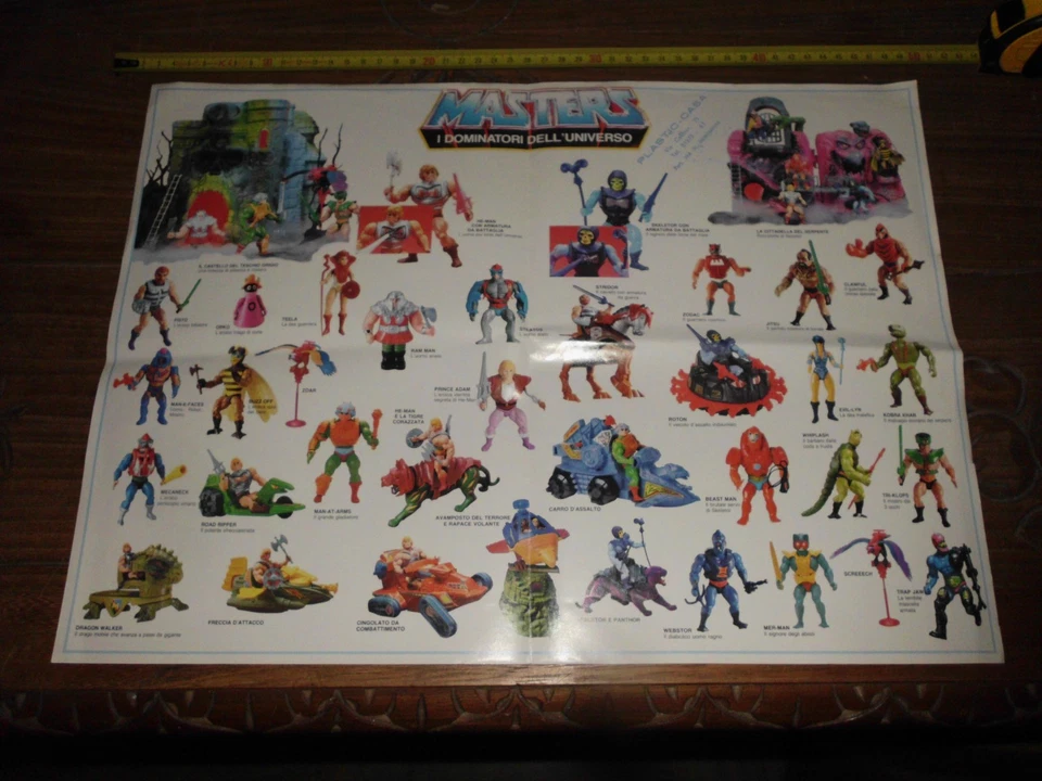 MOTU MASTERS OF THE UNIVERSE POSTER CATALOGO MATTEL 1984 ITALIANO - Immagine 4 di 4