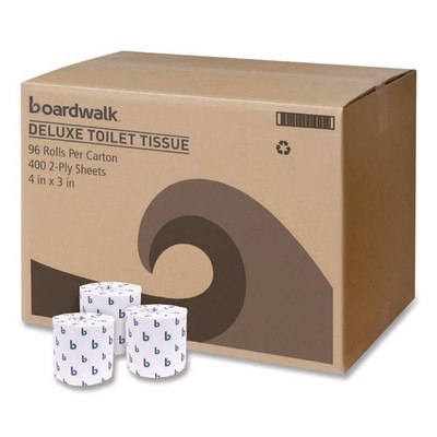 Boardwalk 6144 4'' x 3'' 2-Ply Septic Safe Toilet Tissue - White (96/Carton) New