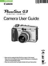 Canon POWERSHOT G3 DIGITAL Camera User Owner Instruction Manual