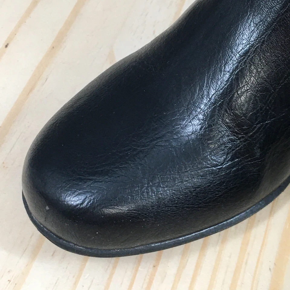 Botas Croft & Barrow para mujer 7 M de altura para montar negras imitación cuero hasta la rodilla cómodas Foto 4 de 4