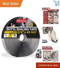 Butyl Tape RV Rubber Sealant 3/4x45 Ft Leak Proof Roofing Boat Sealing