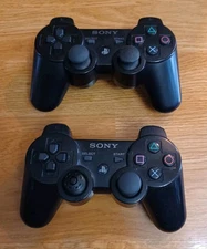 Sony PlayStation 3 PS3 Dualshock 3 Controller Black - Lot Of 2 - Need Repaired
