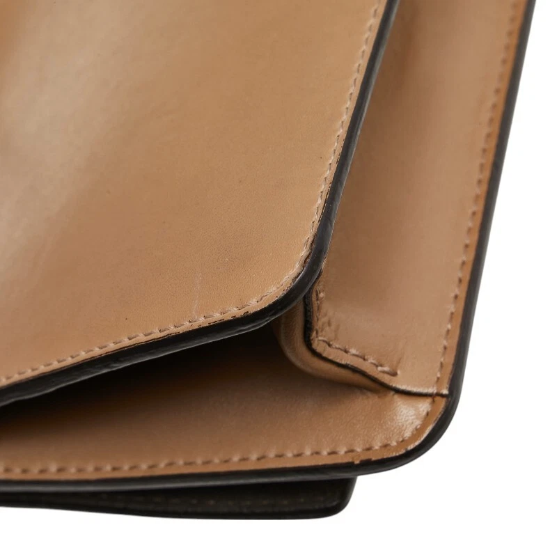 Borsa a tracolla FENDI portafoglio catena multi borchie 8M0346 pelle marrone metallo usata