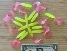 Boogey Man Bait Co. 4” Glow Curl Tail Grub Bass Walleye Striper Redfish Flounder