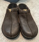 Born Shoes Womens Size 10 Clogs Mules Brown Leather Wedge Casual B73523