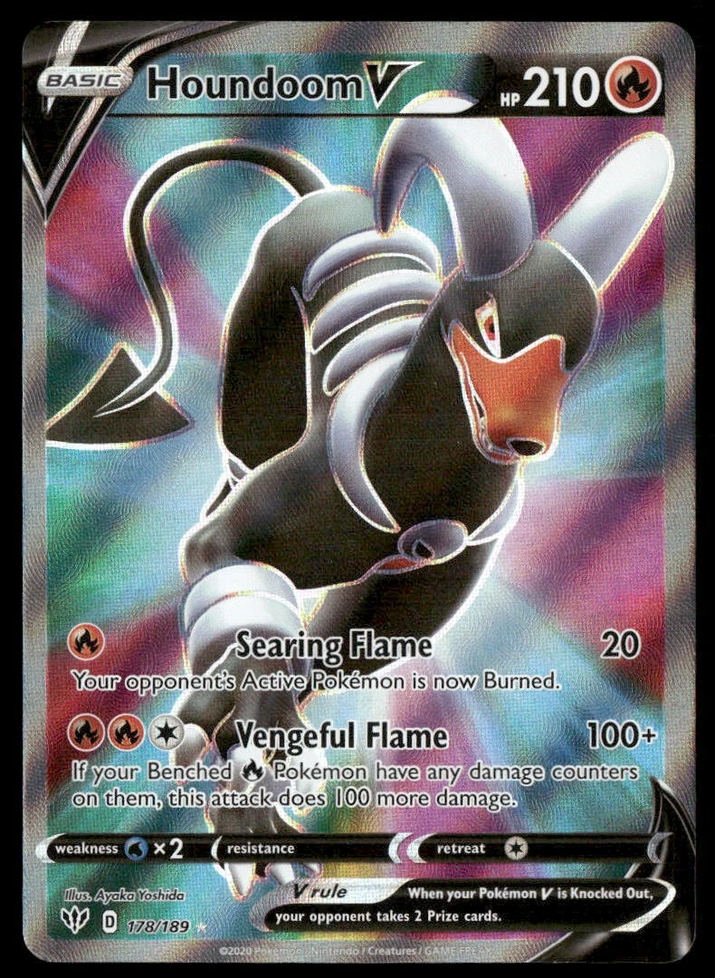 Houndoom V 178/189 Swsh03: Darkness Ablaze for sale