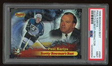 1998 BOWMAN'S BEST PAUL KARIYA SCOTTY BOWMAN'S BEST REFRACTOR #SB9 /200 PSA 9