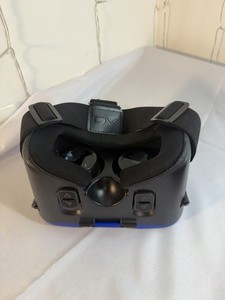 Universal VR Headset for Smartphone w/ Head Strap & Earphone Black Blue